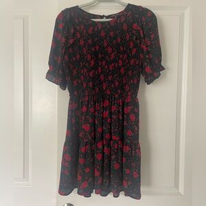 Trixxi Black and Red Floral Dress- barely worn
